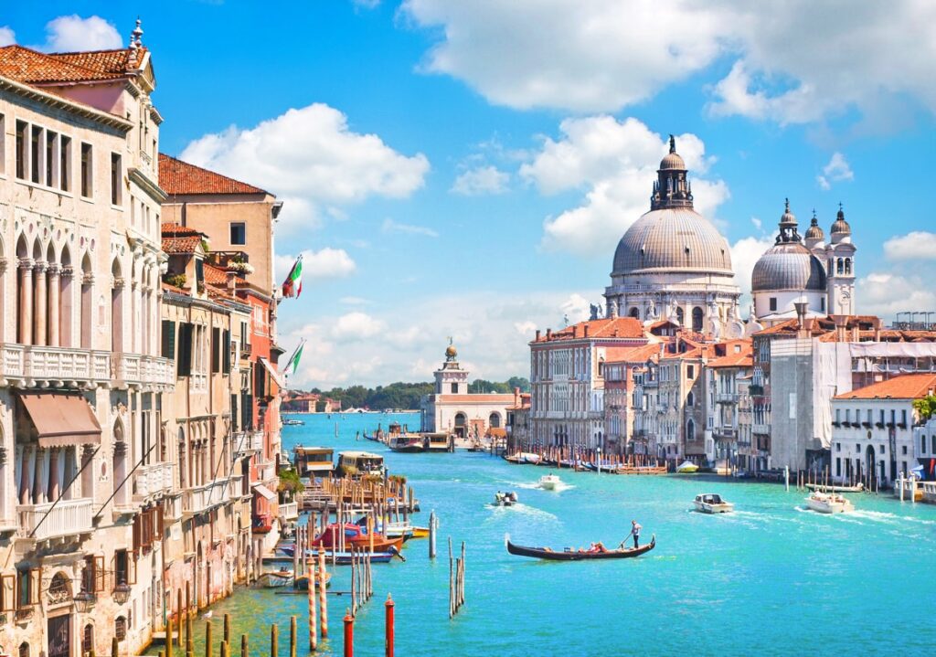 Vista do canal em Veneza.