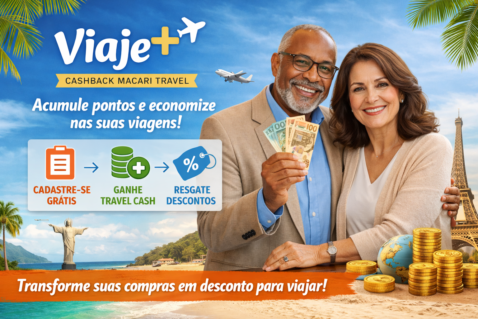 Programa de Recompensas da Macari Travel. Viaje+